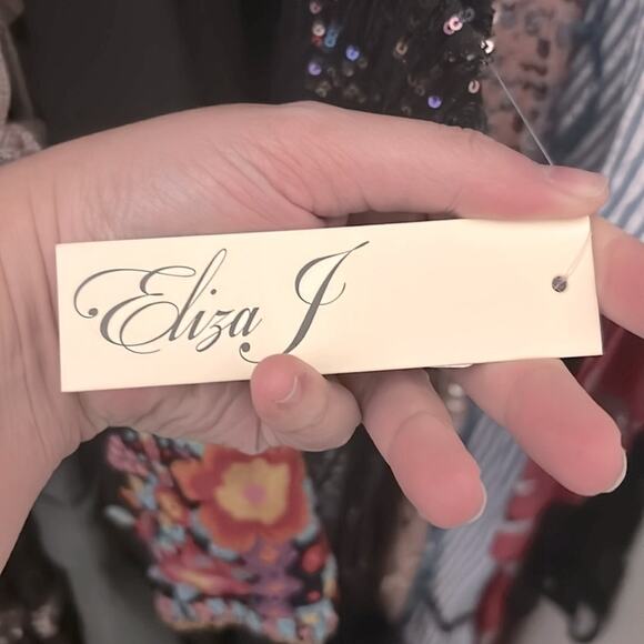 NWT Eliza J Sequin mini Dress with Feather Trim, 10 - Picture 13 of 13